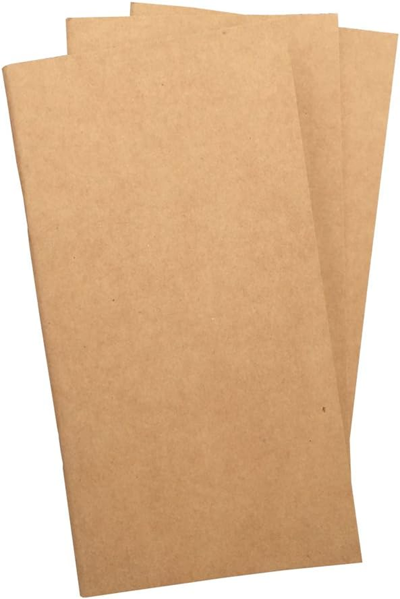 Travelers Notebook Inserts - Graph Refills for Standard Size Travelers Notebook, Set of 3, Total 192 Pages, 8.25 X 4.25 Inches