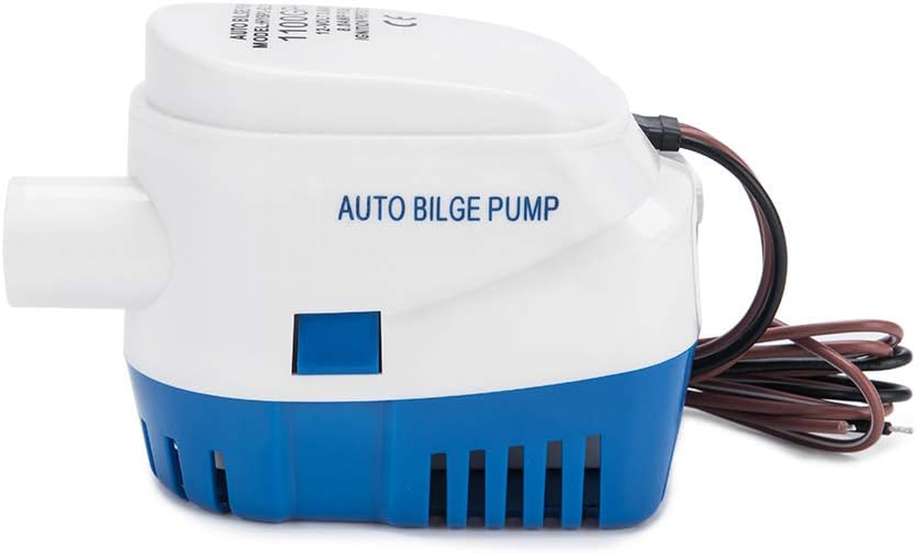 Dontmiss Automatic Submersible Small Boat Bilge Pump 12V 1100Gph Auto with Float Switch Bilge Pump for Boat(Outlet Diameter：1 1/8") (1100GPH) image number 6