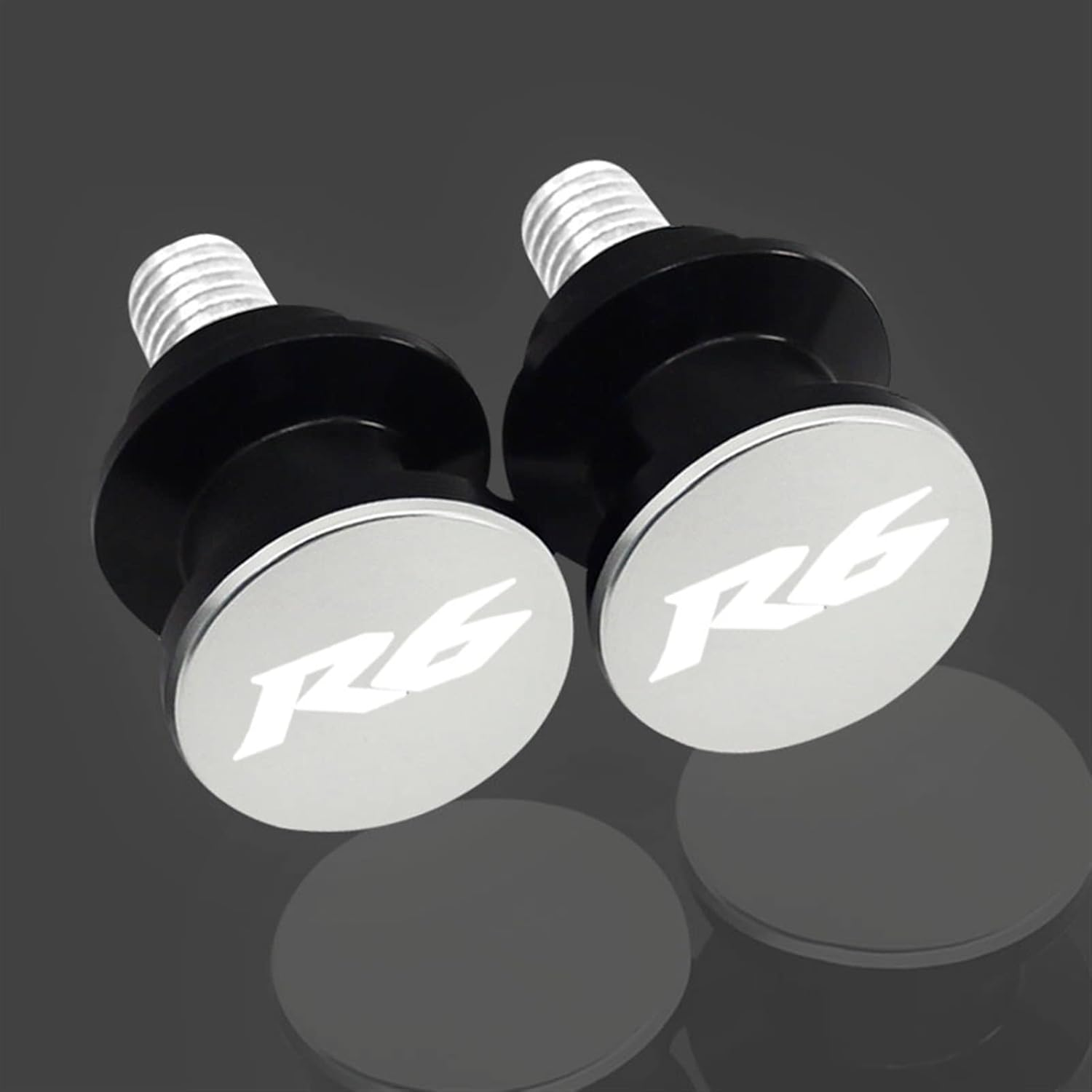 Motorbike Frame Sliders Swing Arm Stand Screws for Y ┐AMAHA YZF-R6 YZF-R1 R1 R1M R1S R6 1999-2021 Motorcycle 6MM Accessories Swingarm Slider Spools (Color : Silver, Size : R6) image number 3