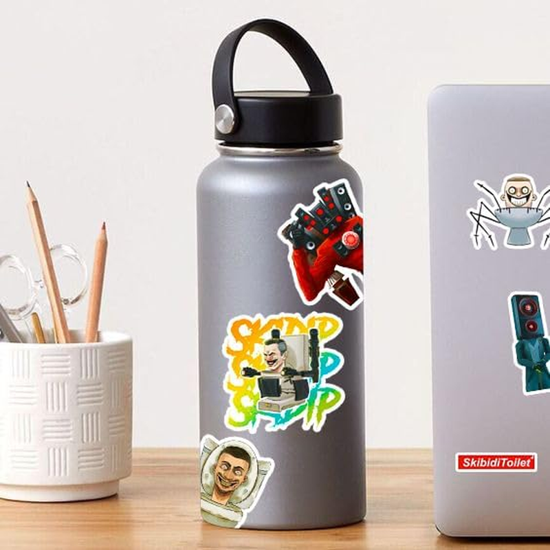 50PCS Game Skibidi Toilet Stickers Pack Kids Stickers Cute Cartoon Characters Game Stickers for Kids Teens Adults Waterproof Vinyl Kawaii Stickers for Water Bottle Laptop Luggage (Skibidi Toilet)