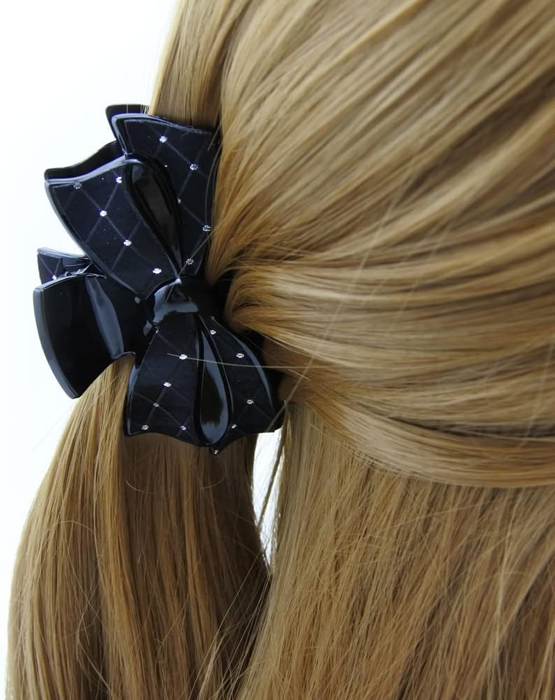 Meilliwish Noble Beautiful Lady Hair Claw Clip(D91)(Allblack) - Black image number 7