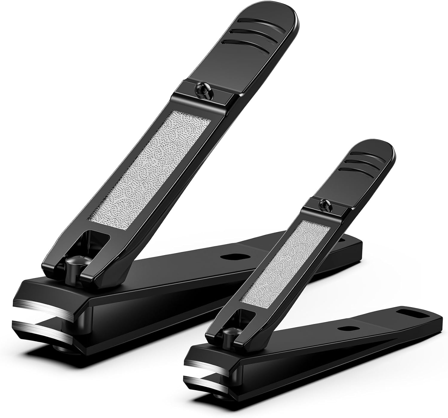 FERYES Elegant Nail Clippers 2-Piece Set - Toenail Clippers and Fingernail Clippers, Sharp Nail Cutters for Men and Women, Precision Grooming for Stunning Nails - Black image number 6