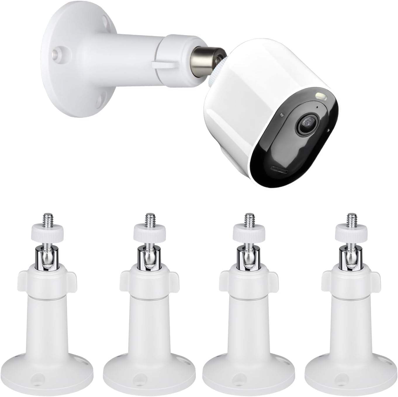 Wall Mount for All Arlo Camera, Arlo Ultra, Arlo Essential, Eufycam E/2C, Ultra/Ultra 2, & Others - Ring Stick up Cam Battery with 1/4 Screw Head (4 Pack) image number 6