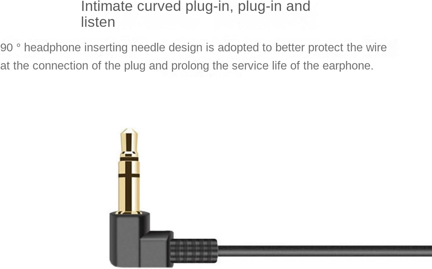 Kaifucy 4Pcs 3.5Mm Spring Earphones Single Side Headphones Earbuds Wired Headset for Mobile Phone MP3 Computer image number 3