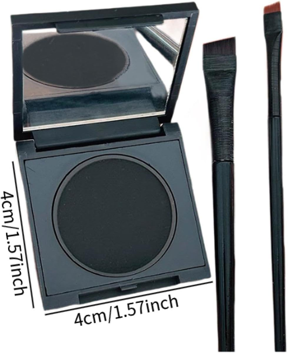 OIIBWQ Eye Liner Eyeliner Powder Waterproof Eyeliner Eyebrow Powder Pressed Eyeshadow Water Activated Makeup Set Easy to Apply Portable Suitable for Women Ma, Black