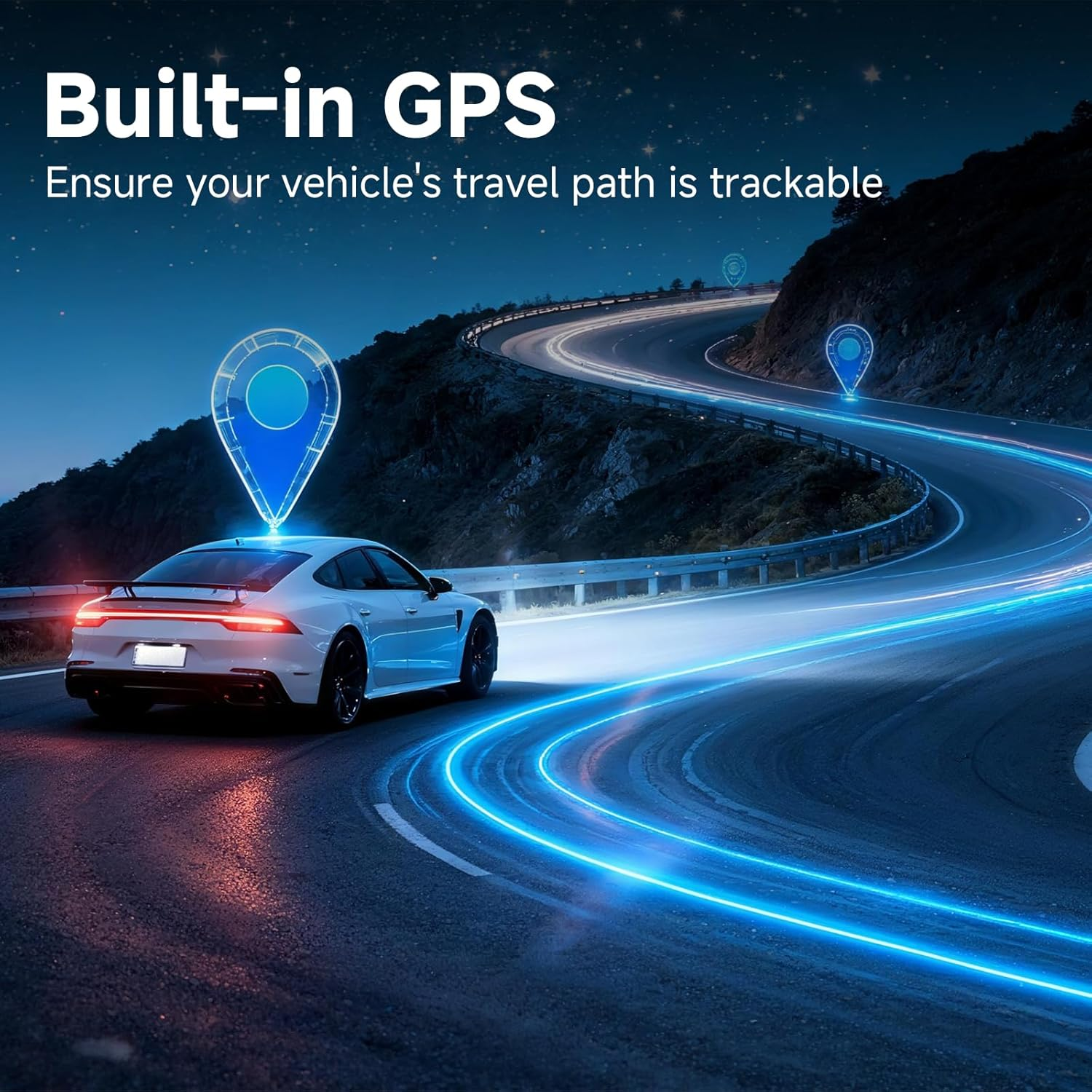 360&deg; View Dash Cam with Front, Inside, Left, Right Recording, 3" Touch Screen, Night Vision, Wi-Fi GPS, 24/7 Parking Mode & 32GB Card​​ image number 6