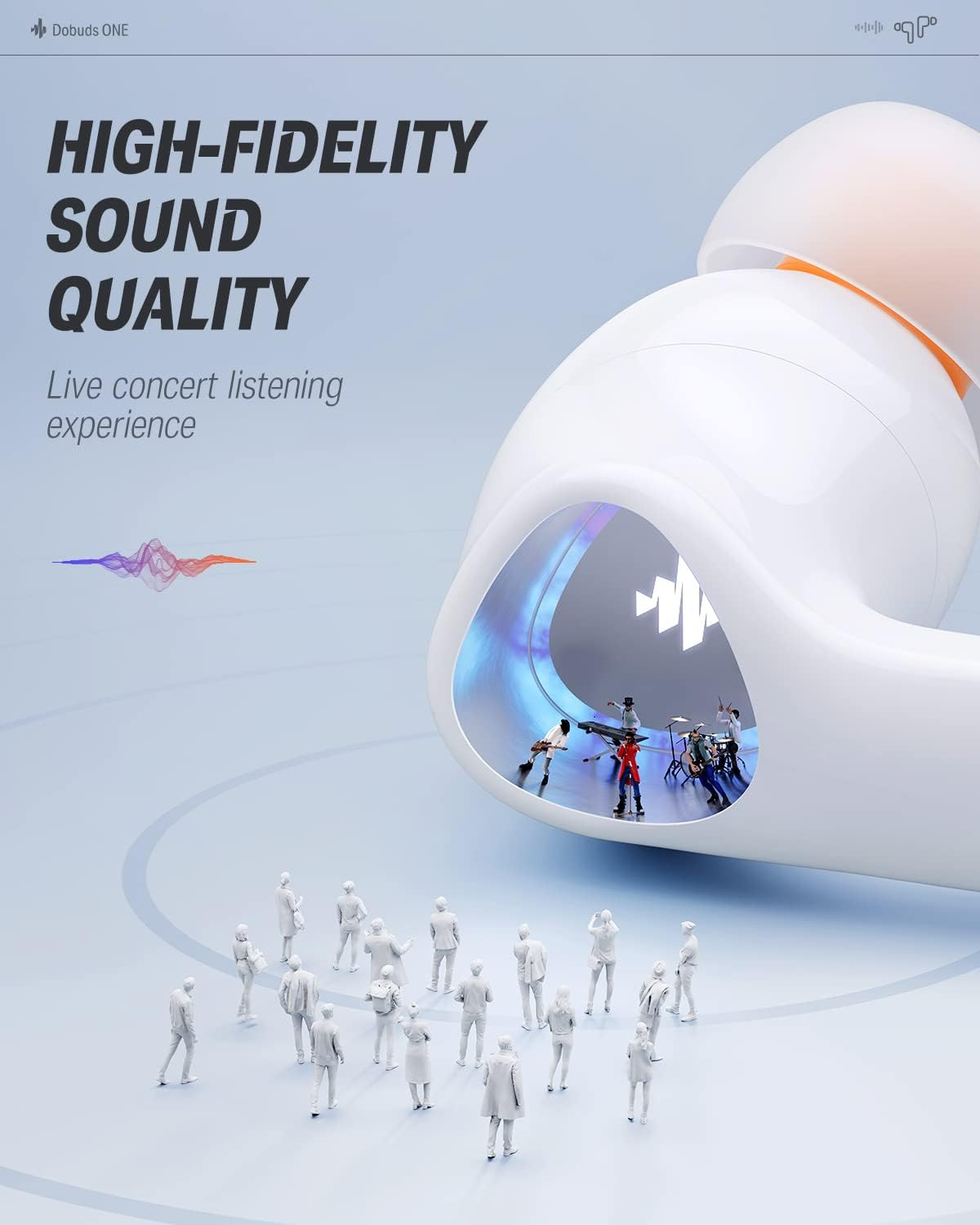 Donner Bluetooth Headphones with Noise Cancellation, In-Ear Headphones Wireless with 12 Mm Audio Driver, Intense Bass, Noise Cancelling Headphones with 4 Microphones, 32 Hours Battery, Bluetooth 5.2, image number 3