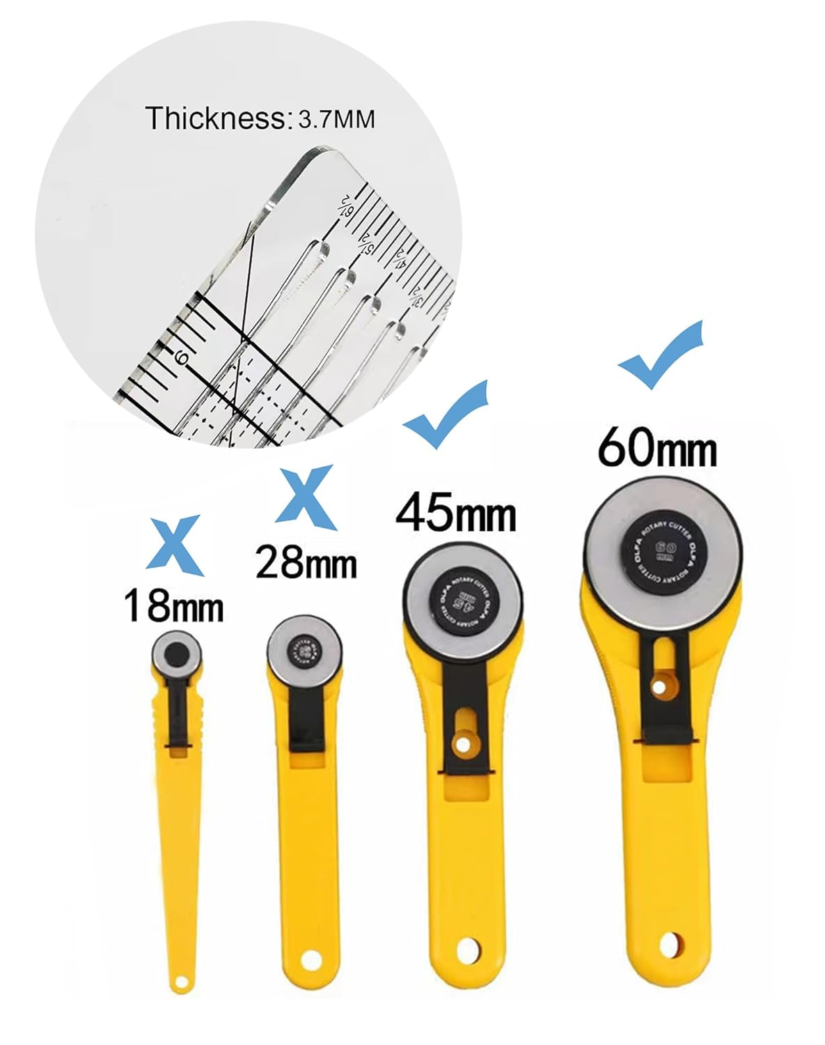 Quilting Ruler- 12.5 * 12.5" Slotted Rulers for Quilting and Sewing Quilt Strip Rulers for Fabric Precise Cutting - White image number 3