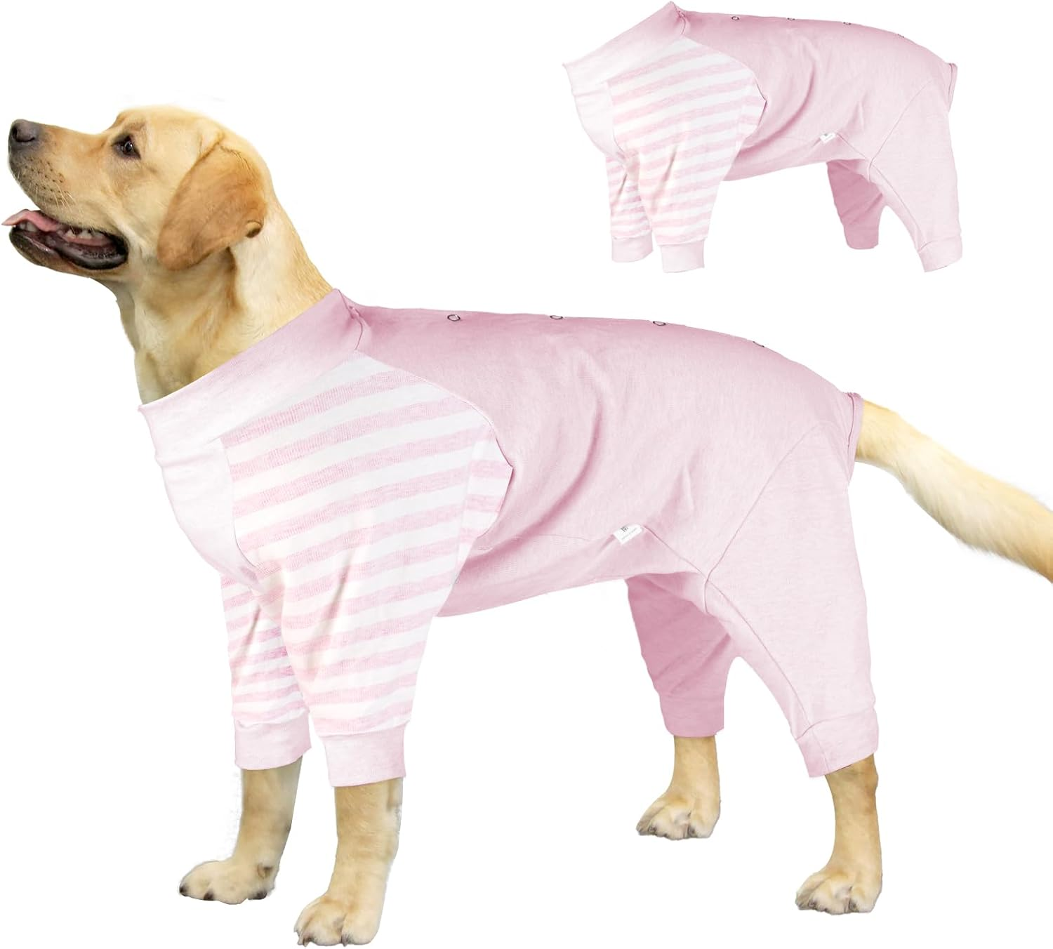 Lelepet Dog Recovery Suit for Female Male Dogs, Soft Dog Operation Medical Suit, Dog Post Surgery Body Suit, Long Sleeve Dog Onesie after Surgery, Pet Surgical Spay Neuter Shirt Stop Licking, Pink L