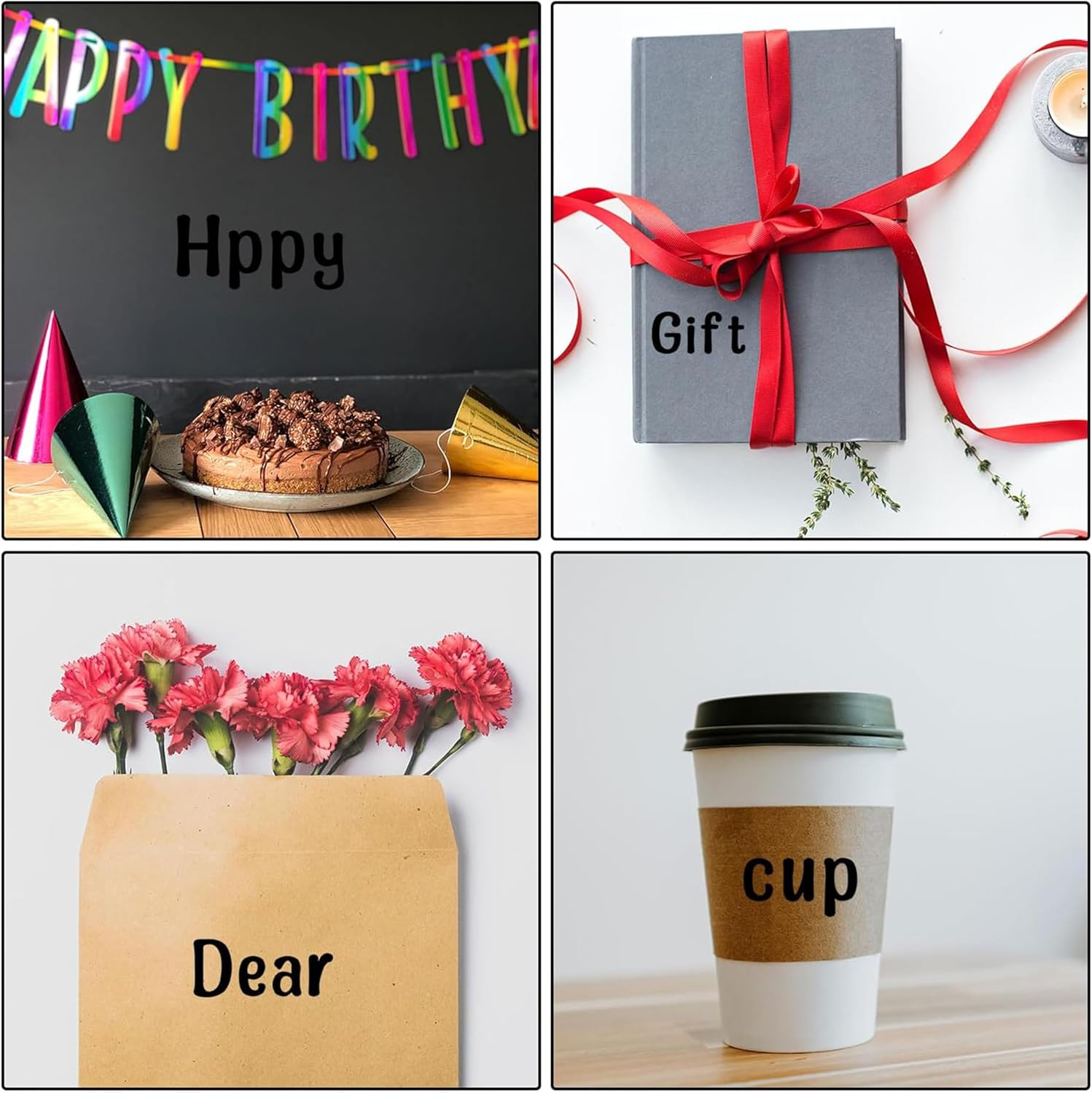 2080Pcs Letter Stickers - 10 Sheets of Vinyl Alphabet Stickers (1/2 Inch) in Uppercase & Lowercase - Small Decals for Scrapbooking, Classroom Use, and Craft Projects (Black) image number 5