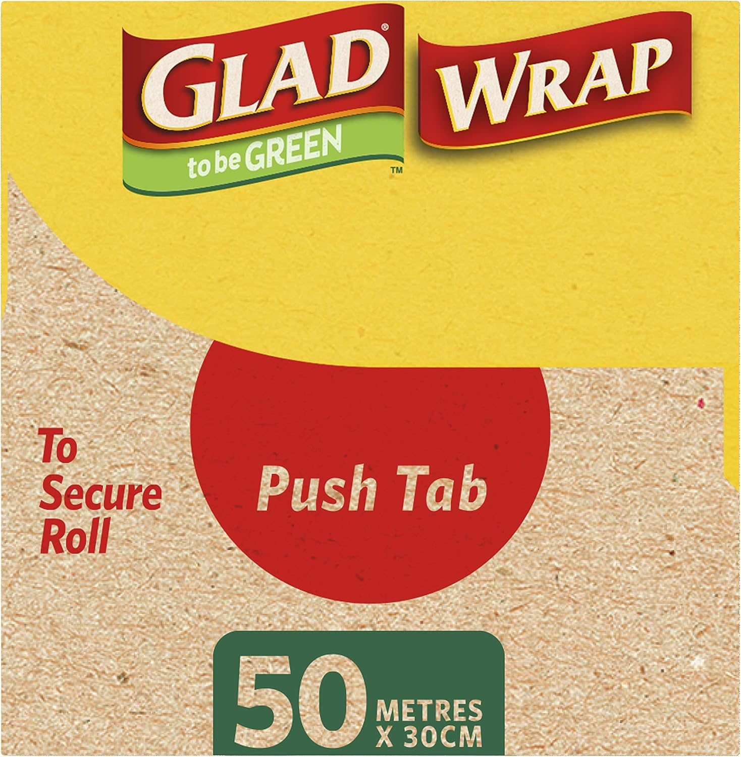 Glad to Be Green 50% Plant Based Cling Wrap, 50 Metre Clear Food Wrap, 50M X 30Cm, 1 Count image number 3