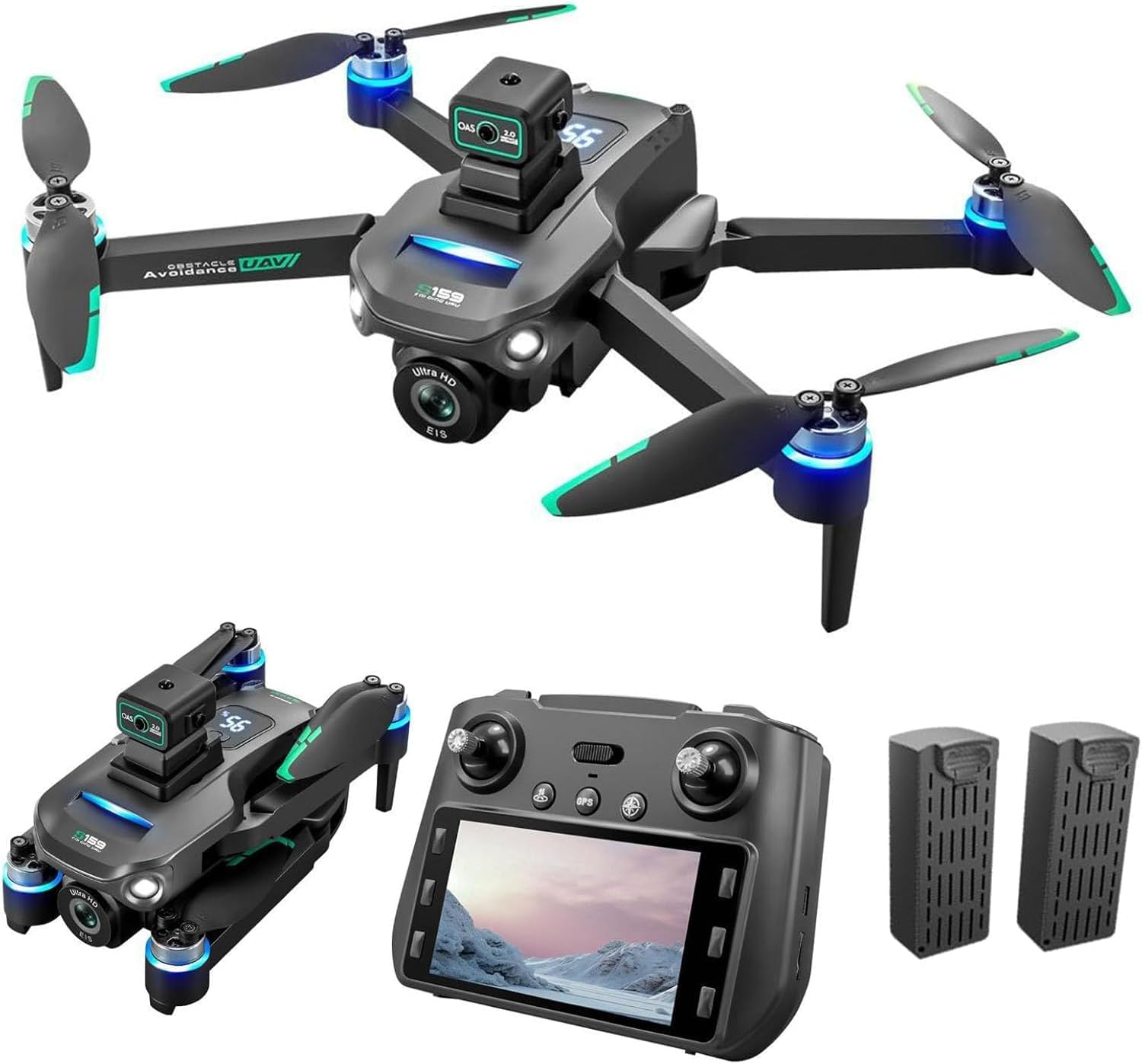 GPS Drone with 4K Camera for Adults, 40 Mins Flight Time, Quadcopter with Brushless Motors, Foldable FPV Drone with Smart Obstacle Avoidance, Auto Return Home, Follow Me, 120&deg; ESC Camera, under 260 G image number 4