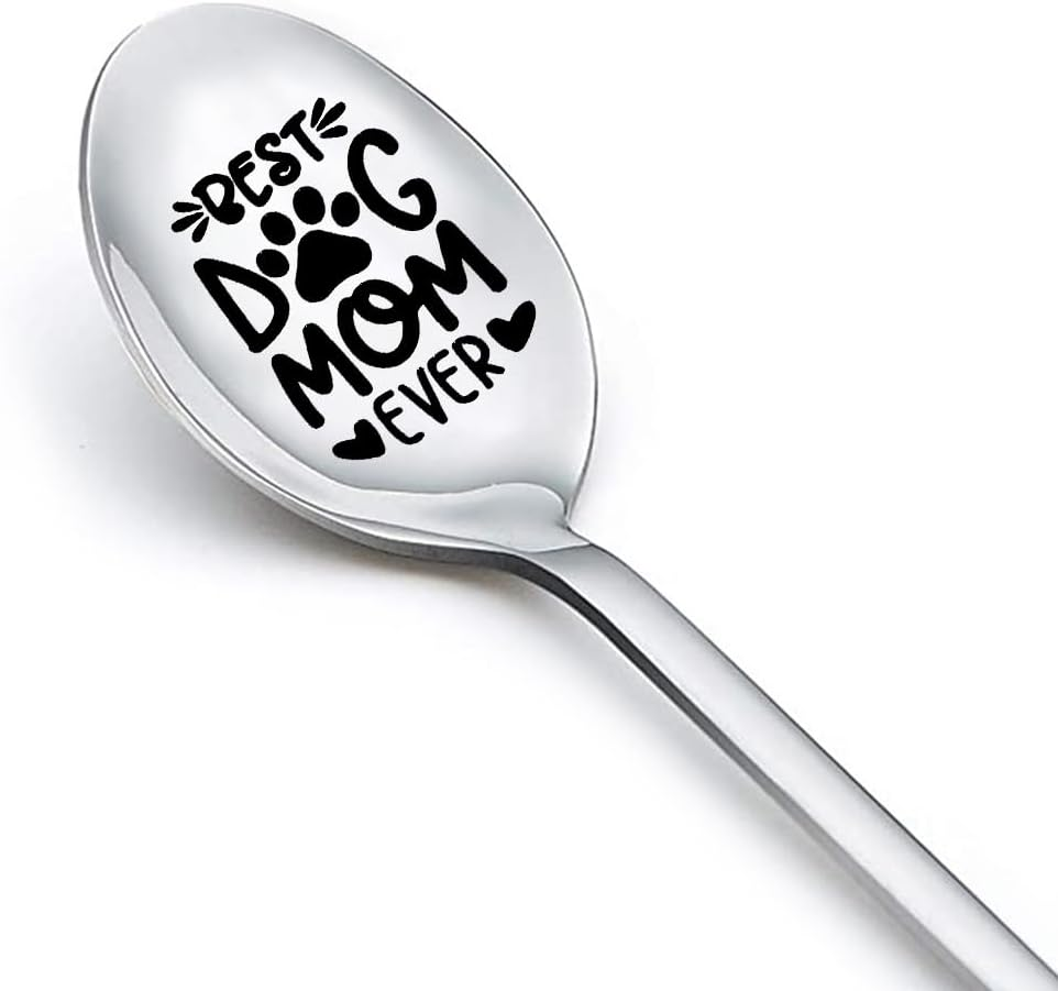 Dog Mom Gifts Spoon for Women Gifts for Dog Lovers Dog Owners Xmas Gifts for Dog Mom Mother Gifts for Women Birthday Gifts for Dog Lovers Best Friends Family - Best Dog Mom Ever Spoons image number 5