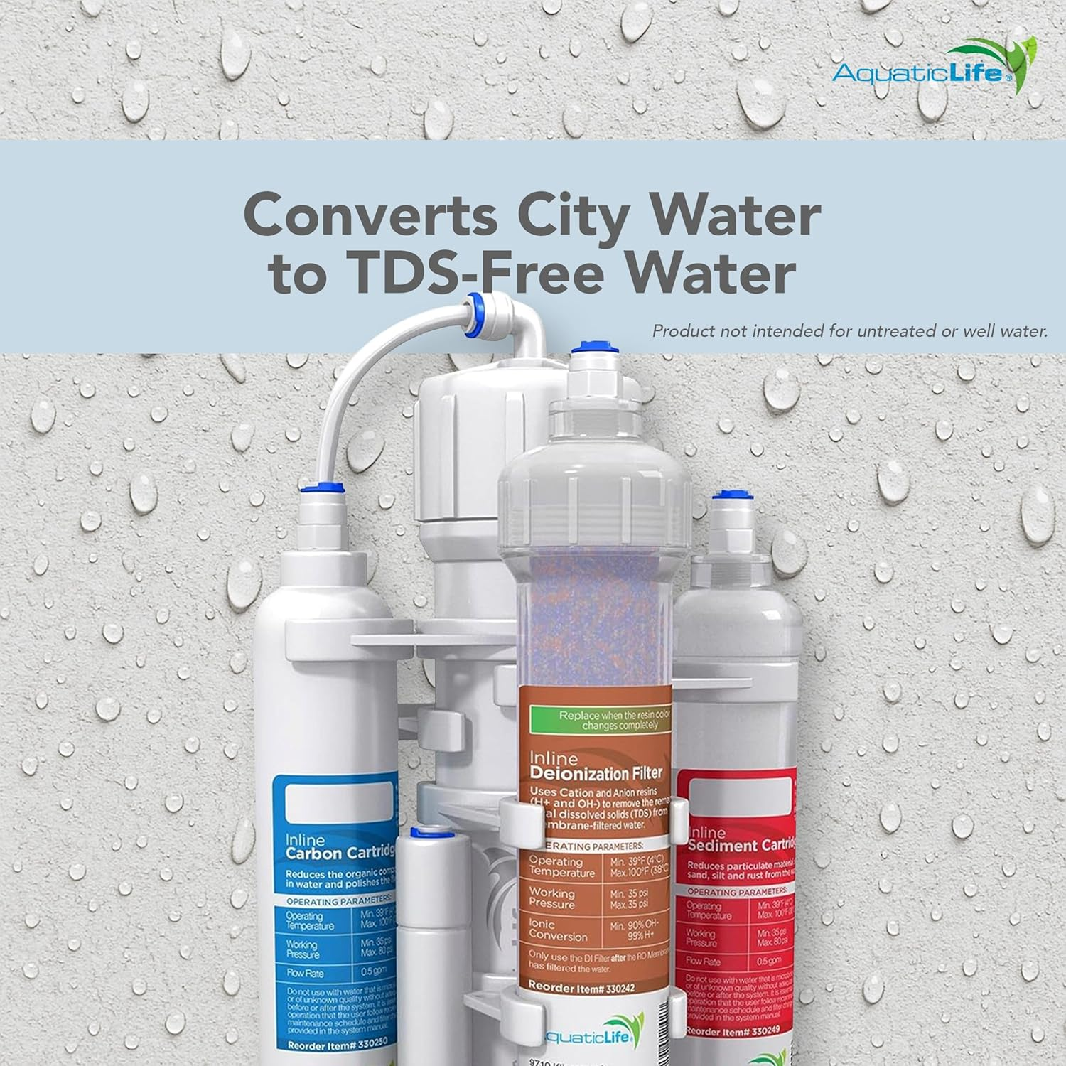 AQUATICLIFE Aquatic Life RO Buddie plus DI Four Stage Reverse Osmosis Deionization Unit 50 GPD image number 3