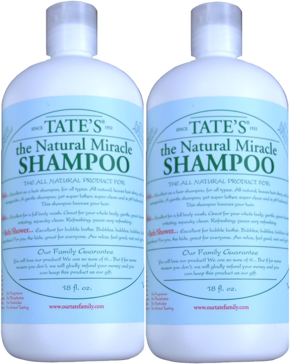 2 Tate'S Natural Miracle Shampoo-18Oz-/Hypo-Allergenic image number 1