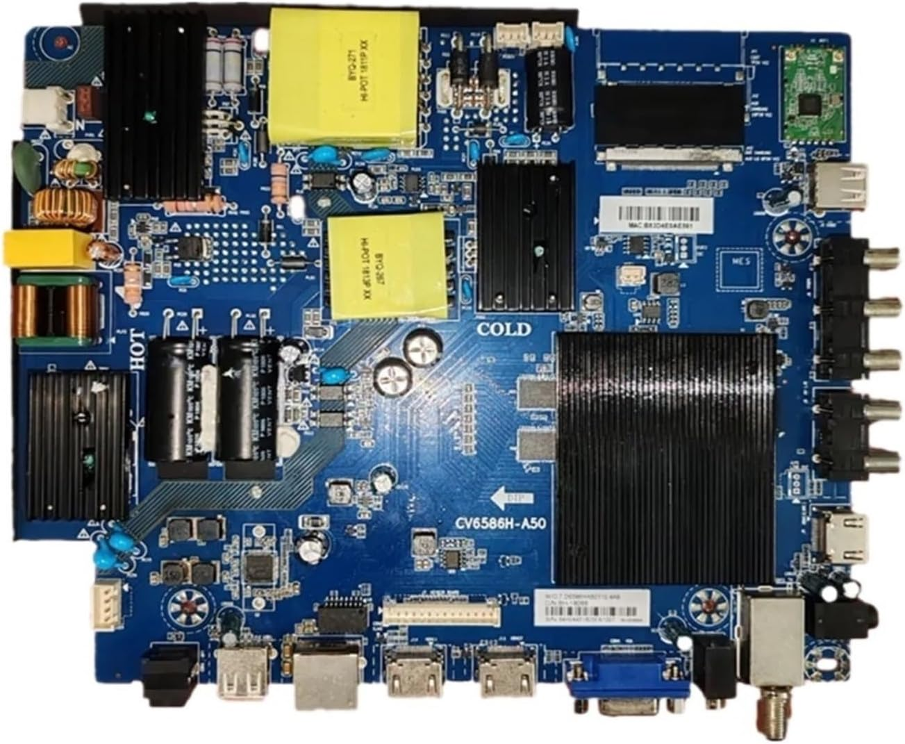 Replacement CV6586H-A50 3-In-1 Wifi Network TV Motherboard, BH-18088 100-120V 600Ma, TV Replacement Parts image number 2