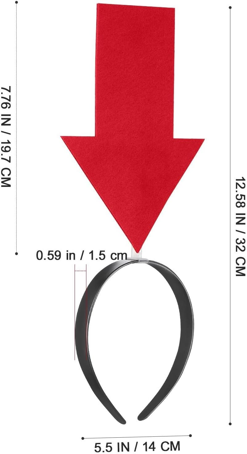 Halloween Headbands for Women Funny Arrow Headband Creative Arrow down Head Bopper Birthday Festival Headdres Novelty Hair Accessories 2Pcs image number 5