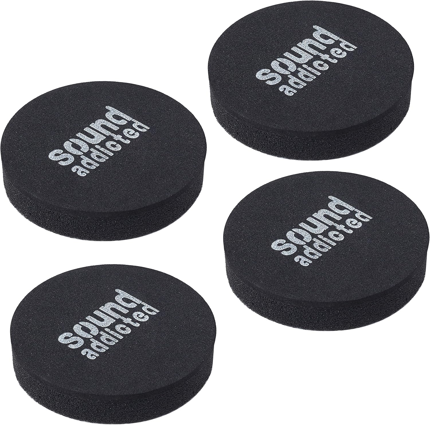 Sound Addicted Isolation Pads for Soundbar - anti Vibrations Foam Pads Feet (4Pack) 2.5'' X 0.65'' Suitable for Most Sound Bars - Barpads (Round), Black image number 2