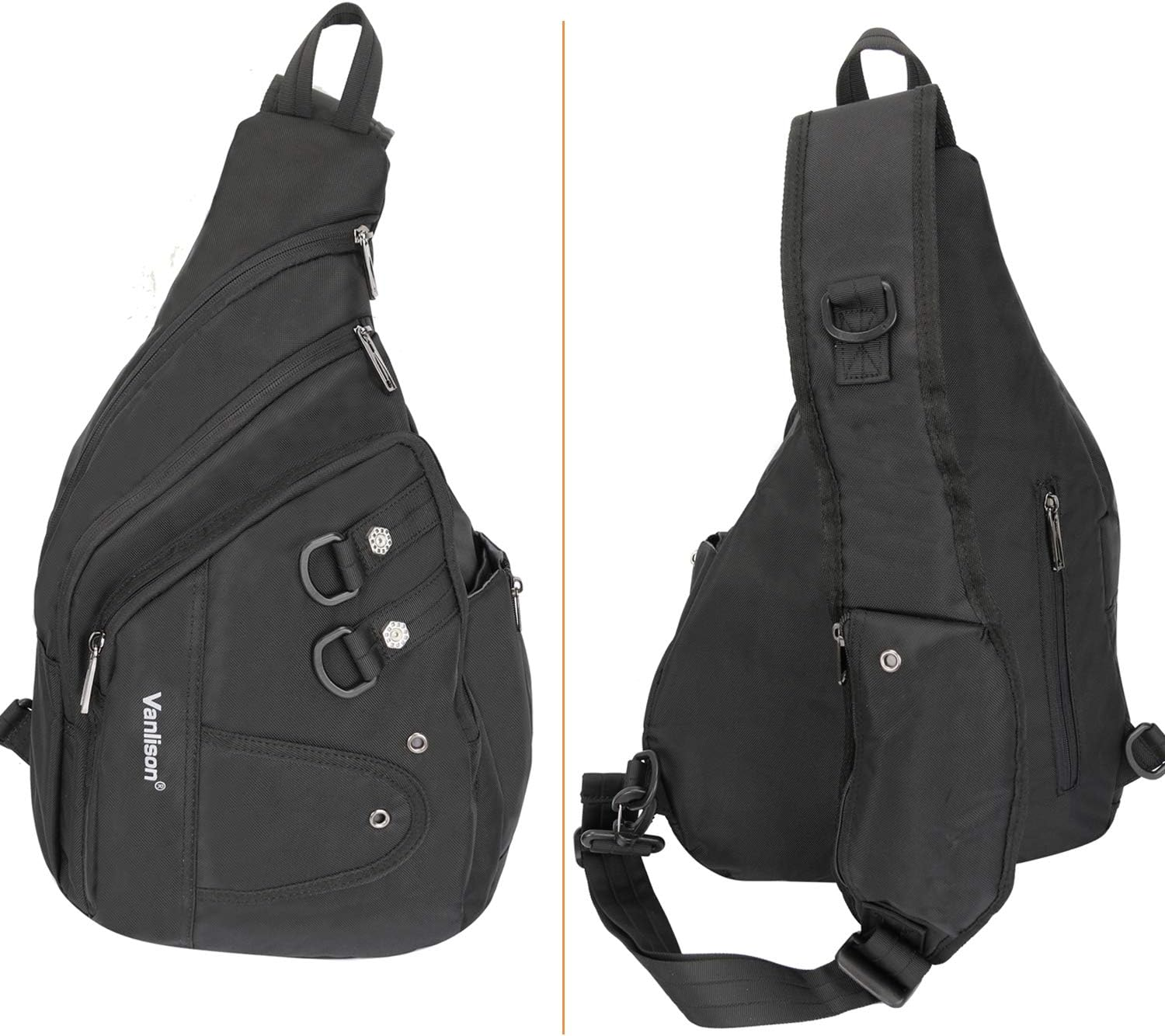 Vanlison Crossbody Sling Bag Small Backpack for Men Women Teens Bag - A-Green(Fits 10.5" Ipad) image number 4