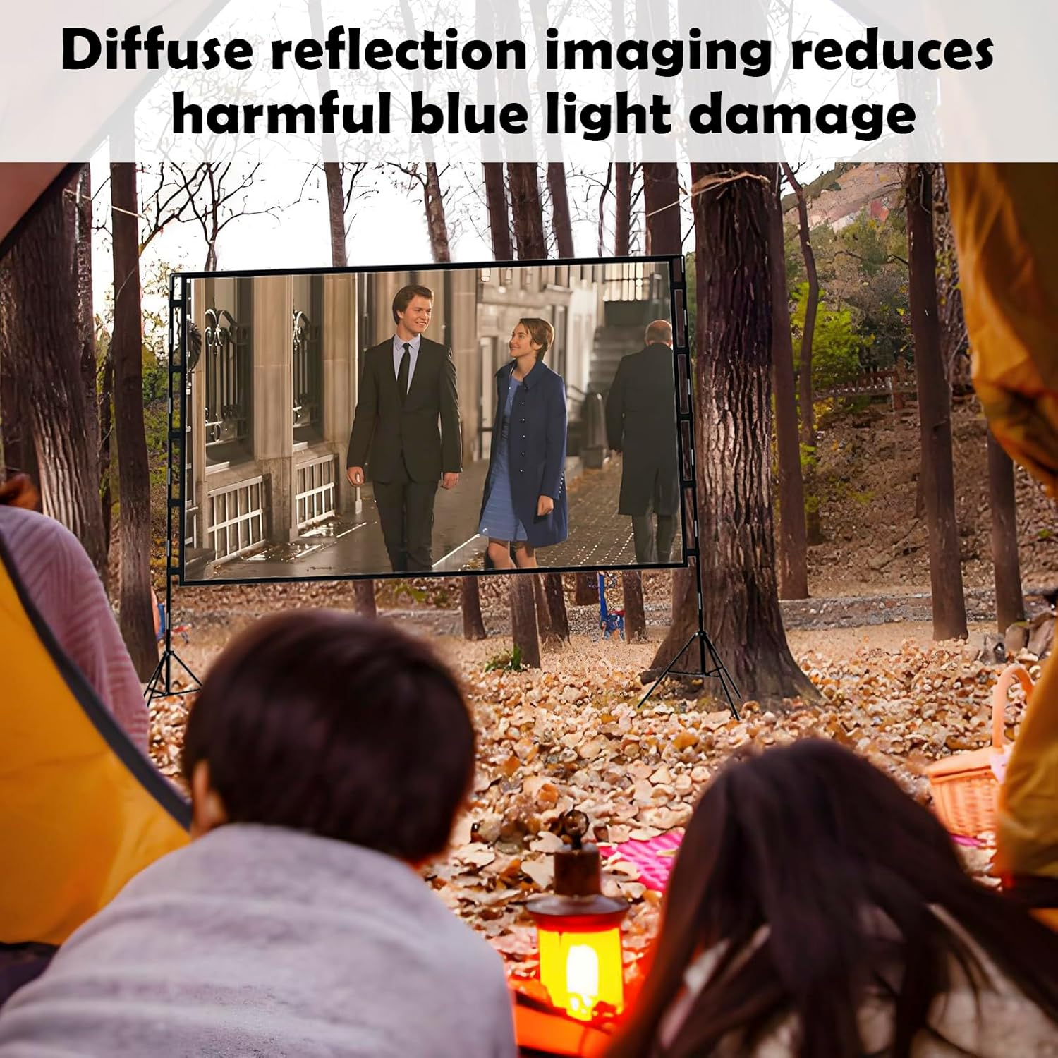 Meikurs 100-Inch Portable Projector Screen with Stand &ndash; 4K Ultra HD, Wrinkle-Free Polyester Screen, Includes Carry Bag Perfect for Home Theaters and Outdoor Events