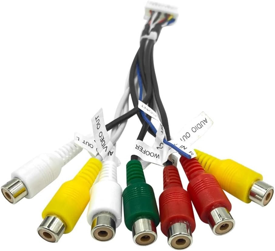 20 Pin Android Car Stereo Automotive Connector Android Harness Wiring Harness Adapter 7- Audio/Video AUX Cable image number 4