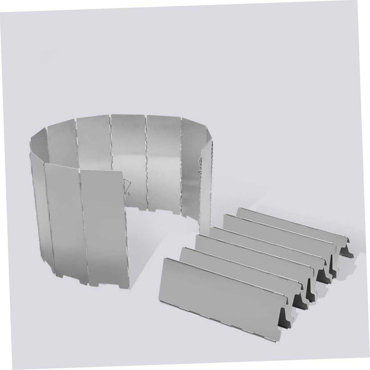 BESPORTBLE Foldable Aluminum Camping Stove Wind Shield 12 Plates with Drawstring Bag High Heat Resistant Windscreen for Outdoor Cooking Picnic BBQ and Hiking