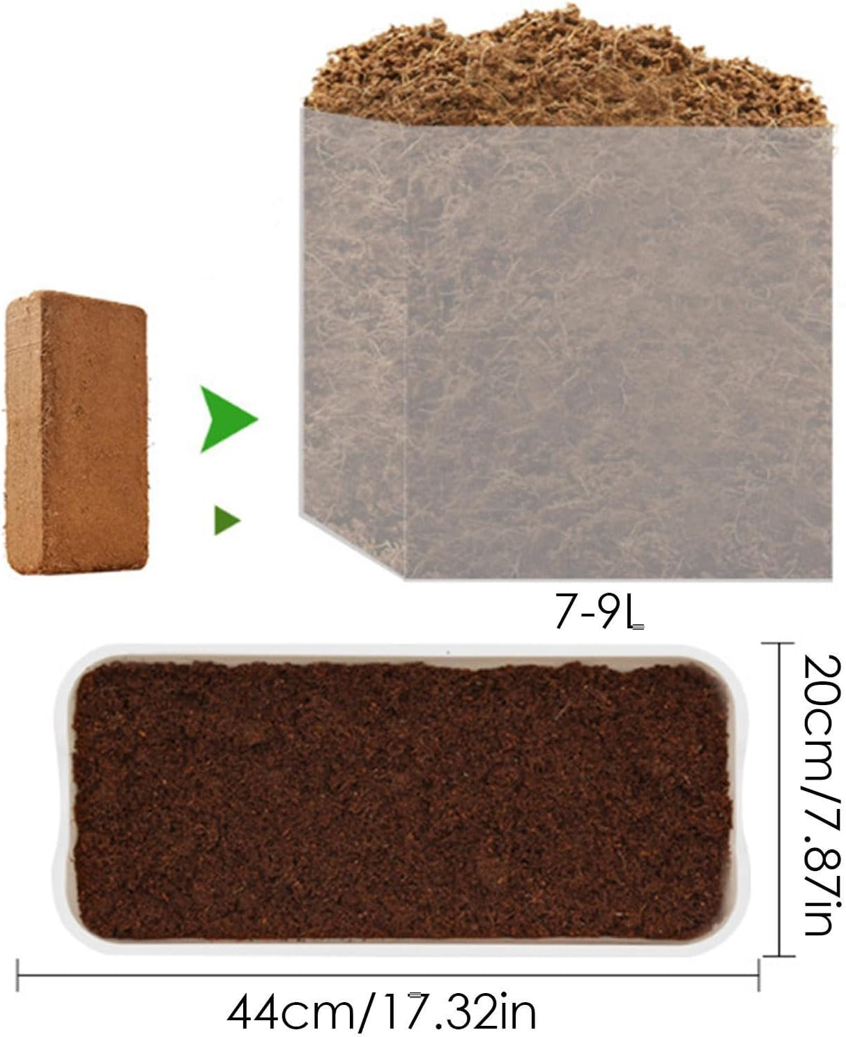 Organic Coco Coir - Organic Coco Coir Chips with Low EC and PH Balance | High Expansion Plant Soil, Natural Coconuts Fiber, Gardening Supplies for Flowers Vegetable