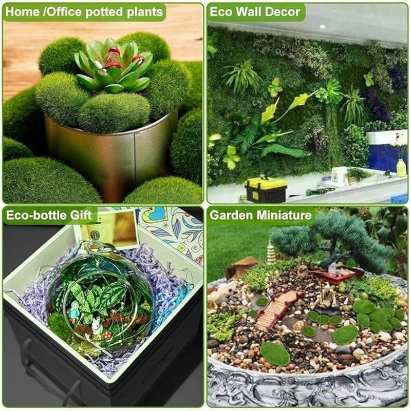 20 Pcs Artificial Moss Rocks, Green Moss Balls,Moss Stones,Faux Green Moss Covered Stones Green Moss Balls Decorative Fake Moss Decor for Floral Arrangements, Fairy Gardens, Terrariums image number 4