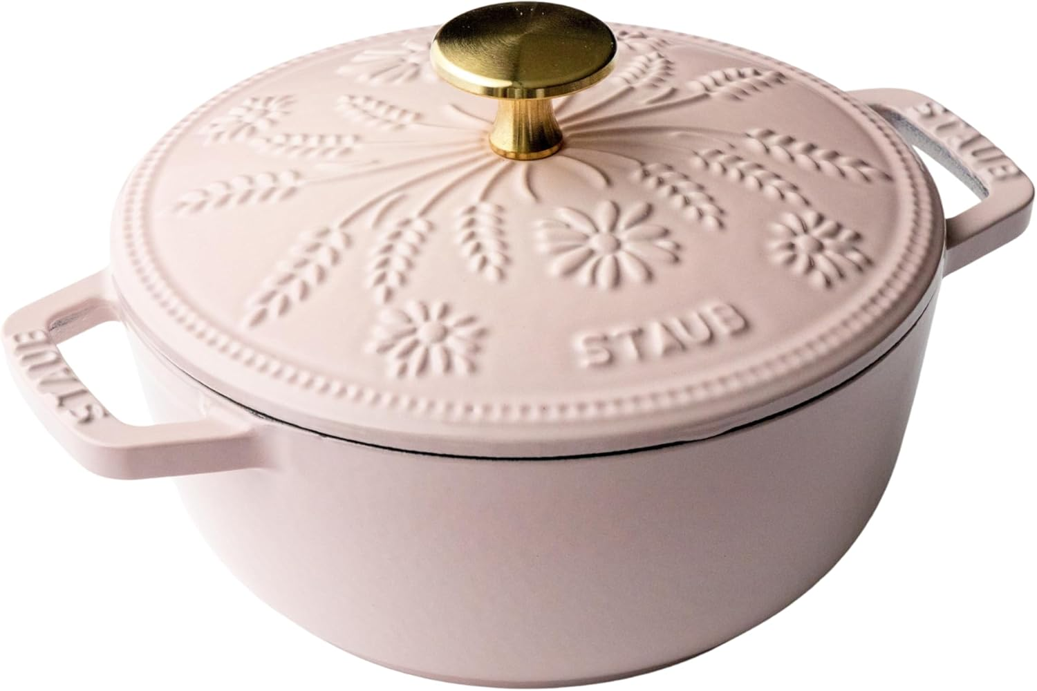 Staub Wa-Nabe Margaret Sorbet Rose Z1034-486 "Wanabe S Margaret Sorbet Rose 6.3 Inches (16 Cm) Two-Handed Cast Enameled Pot, Cooking Rice, Induction Compatible image number 2