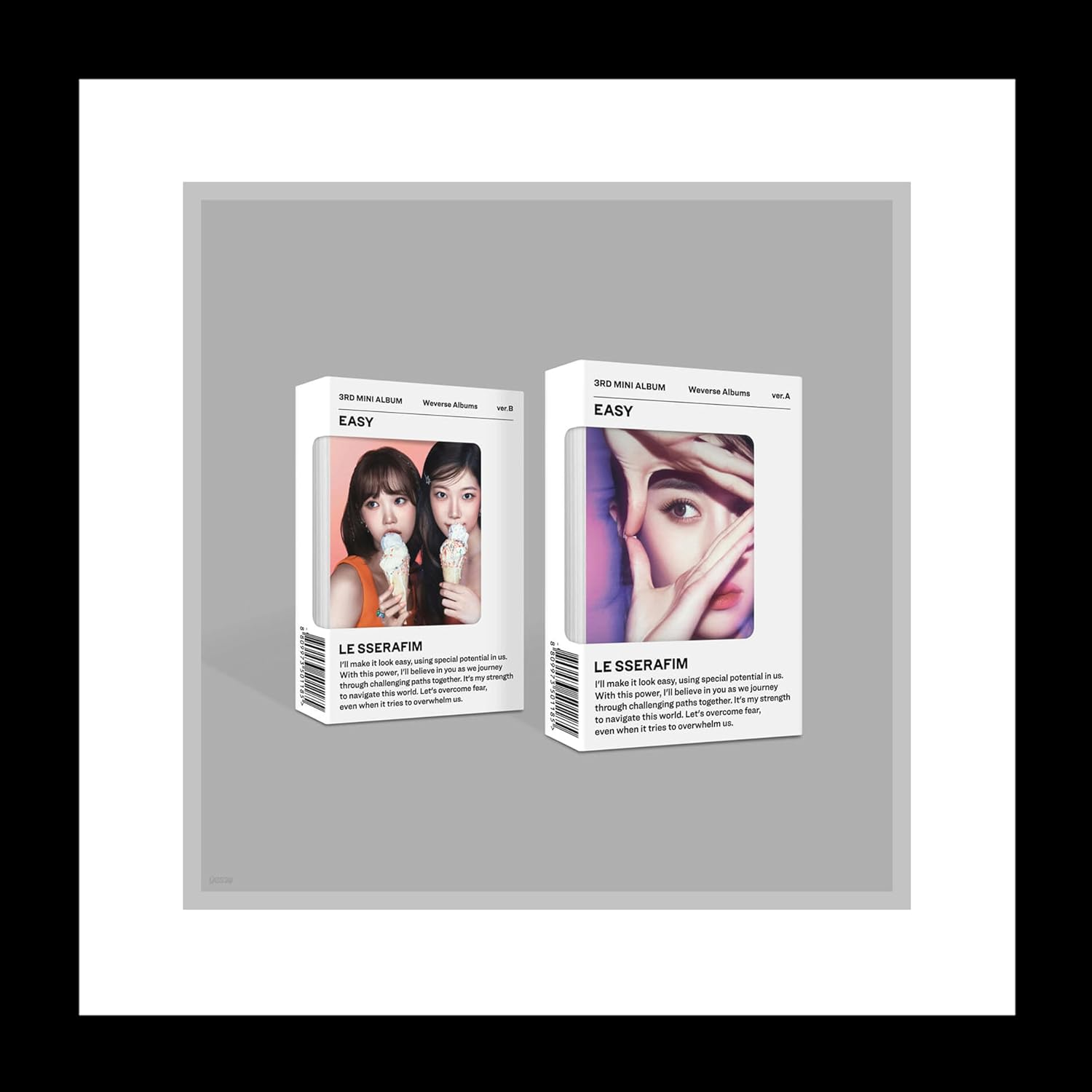 DREAMUS LE SSERAFIM Easy 3Rd Mini Album Contents+Card+Tracking Sealed LSFM (Weverse Albums Random Version) image number 4