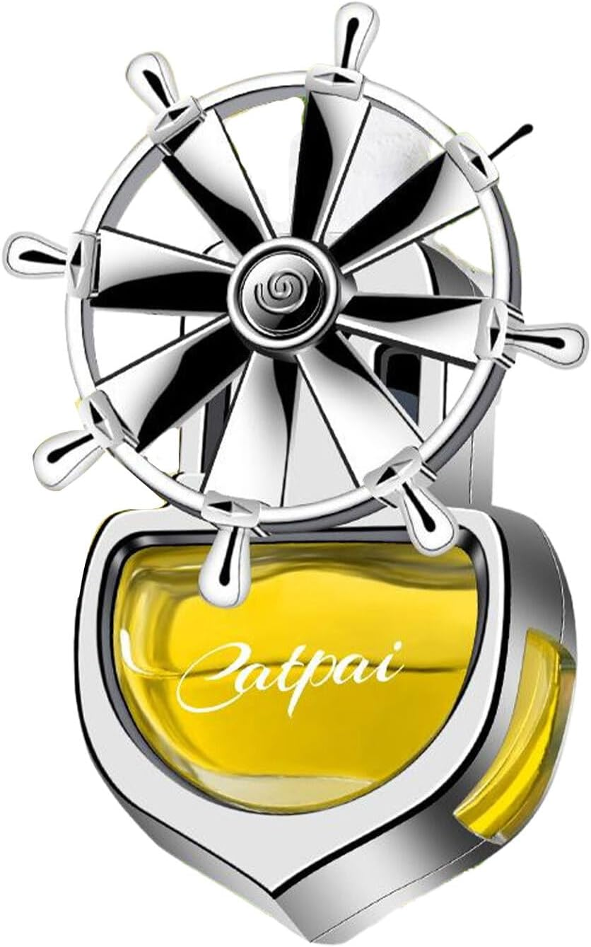 Tranquility Car Air Conditioner Vent Fragrance Clip Light and Noiseless Rotation Car Fragrance Essential Oil Car Perfume, Yellow image number 6