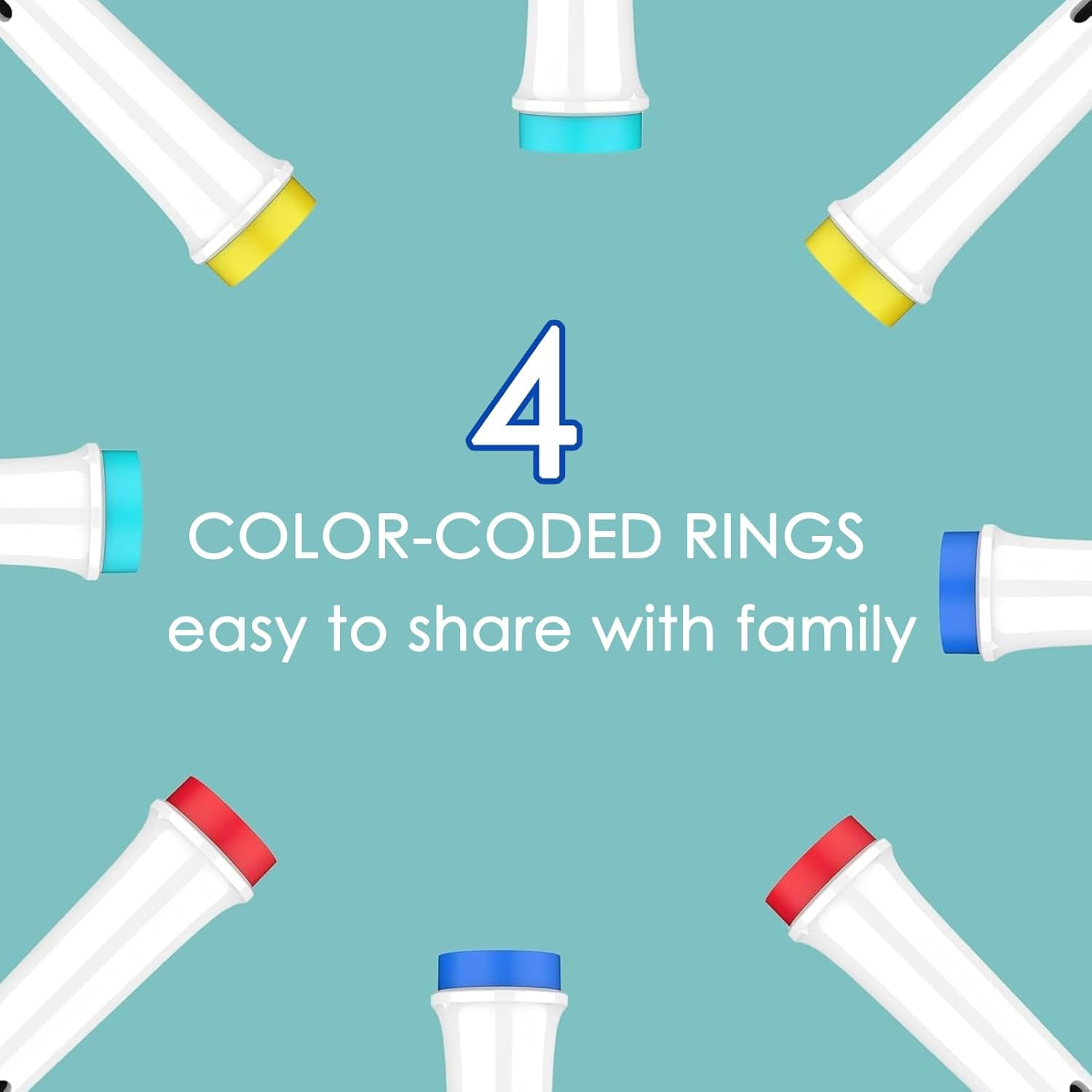 Cross Toothbrush Heads Compatible with Oral B Pro Toothbrush, Vitality Plus, Pro 700 100 300 2000, Replacement Brush Heads Cross Bristles for Teeth Clean image number 1