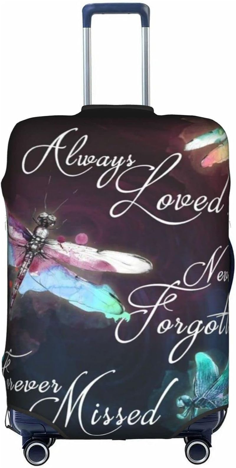 Obabo Serene Coastal Travel Luggage Cover,Washable Suitcase Cover Protector Anti-Scratch Suitcase Cover Fits 18-32 In, Colorful Dragonfly, X-Large image number 5