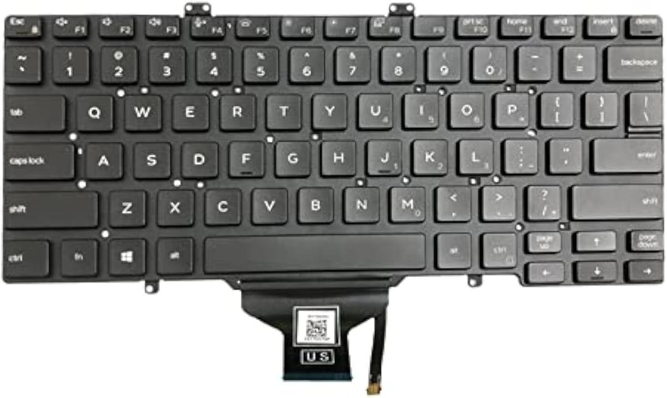 Zahara Keyboard with Backlit US Replacement for Dell Latitude 7400 3400 5400 7410 5401 5411 RN86F 0RN86F NOT Fit for Latitude 7400 2-In-1 (Black) image number 5