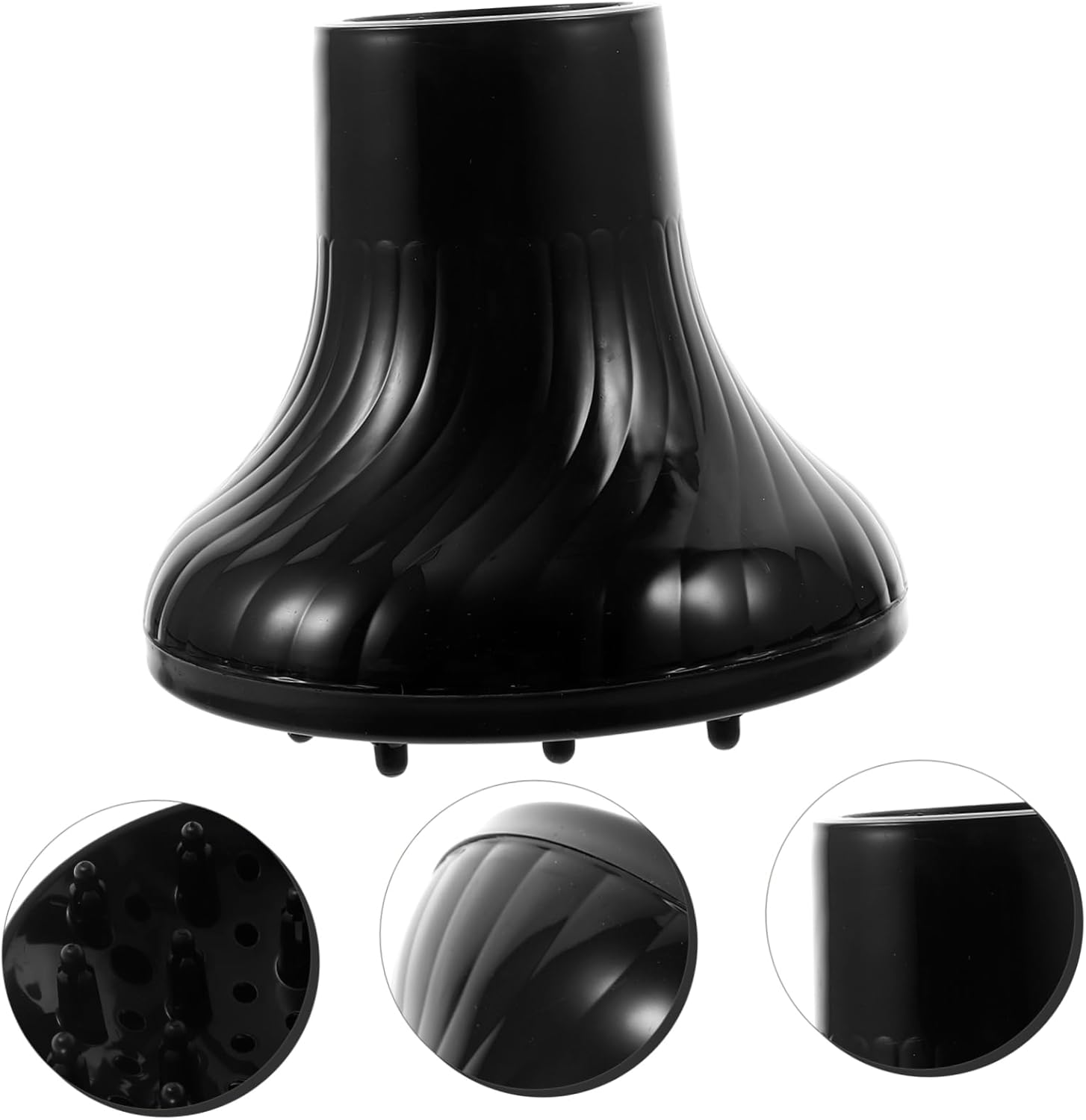 Large Hair Diffuser Hair Dryer Tool Black Curl Diffuser Attachment for Home and Salon Styling image number 2