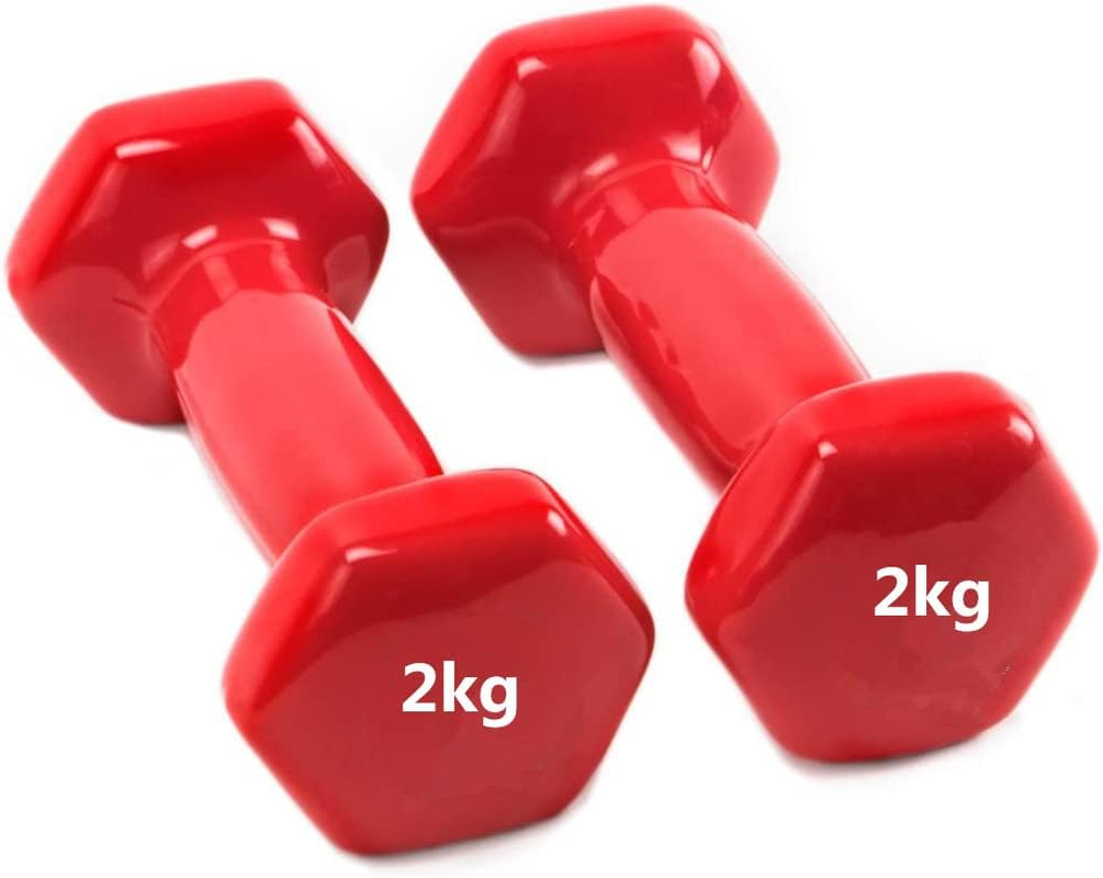 HCE Vinyl Dumbbells Pair - Vinyl Coated Dumbbell Set Home Gym Workout Equipment for Crossfit,Bodybuilding,Weightlifting,Sports Training - Sold in Pairs of Hex Dumbbell Weights image number 3