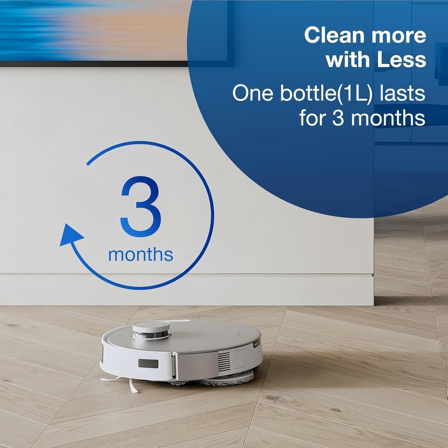Original 1L Floor Cleaning Solution Compatible for ECOVACS Deebot T10/X1/T20/T30 Pro Omniomni/T10 Turbo/X1 Turbo/X5 X8 Pro Omni (3 Bottle) image number 2