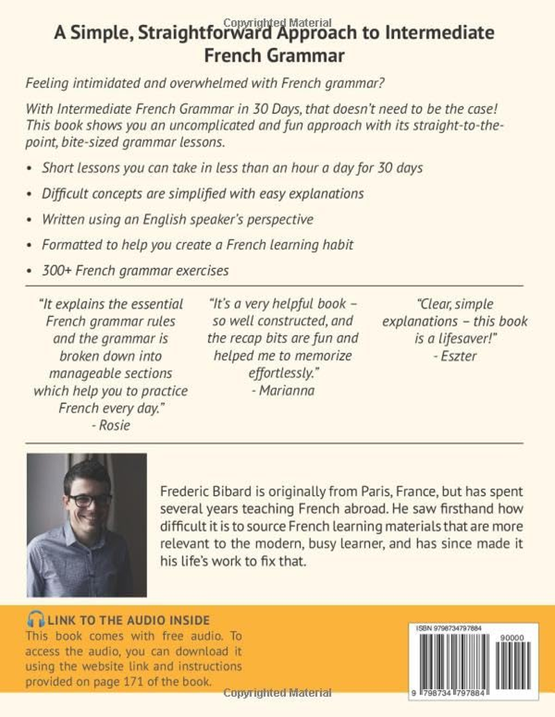 French Grammar for Intermediate Level: the Most Complete Textbook and Workbook for French Learners image number 1