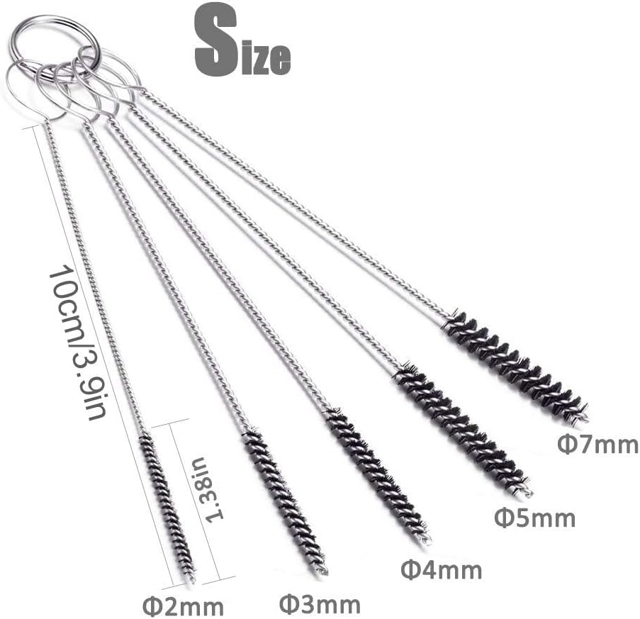 Carburetor Carbon Dirt Jet Remove Cleaner 26 Cleaning Wires Torch Tip Cleaner Tool +20 Cleaning Needles +10 Nylon Brush Tool Kit for Motorcycle ATV Moped Welder Carb Chainsaw Spray Torch Tips