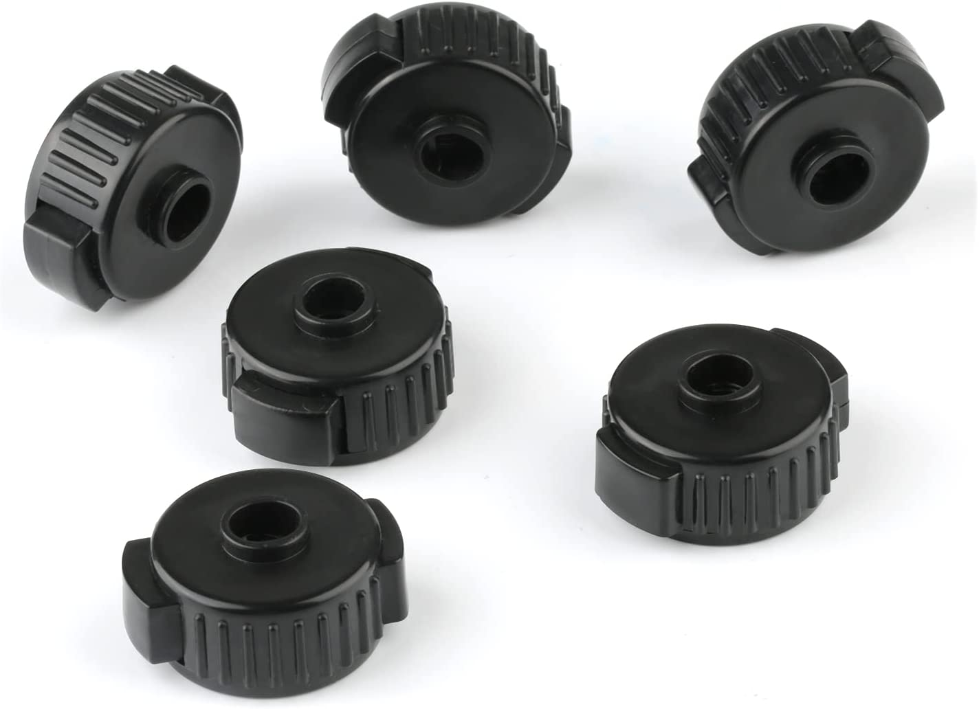6Pcs Quick Release Cymbal Nuts, 8Mm Cymbal Mate Nut Black Plastic Cymbal Lock Nut for Percussion Drum Kit Jazz Drum Parts Accessories image number 1