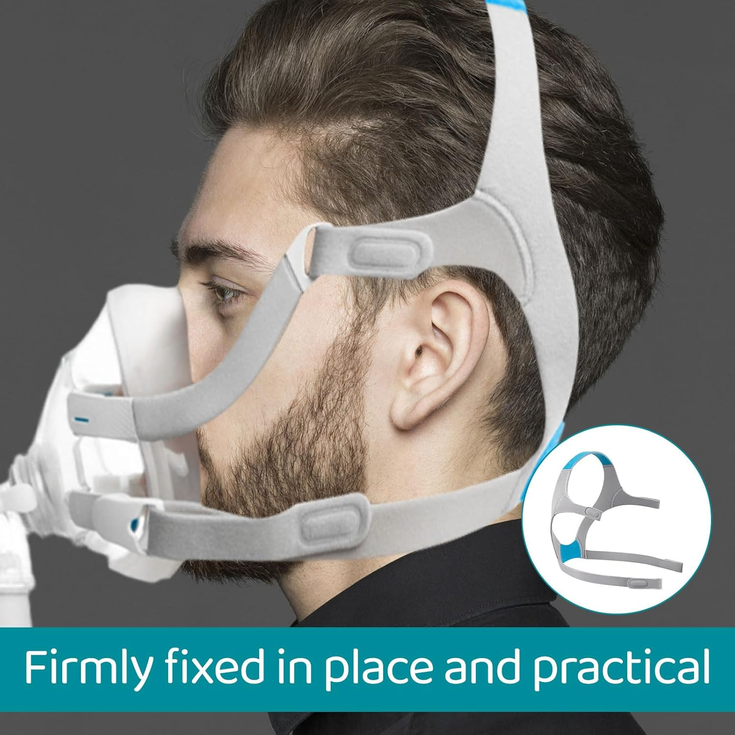 CPAP Mask Headgear, 2 Pcs Headgear for Resmed Mask, Straps for Resmed F20 Headgear, CPAP Machine Straps Compatible with Airfit F20/Airtouch F20, Ultra-Soft Nylon and Great Stickiness image number 5