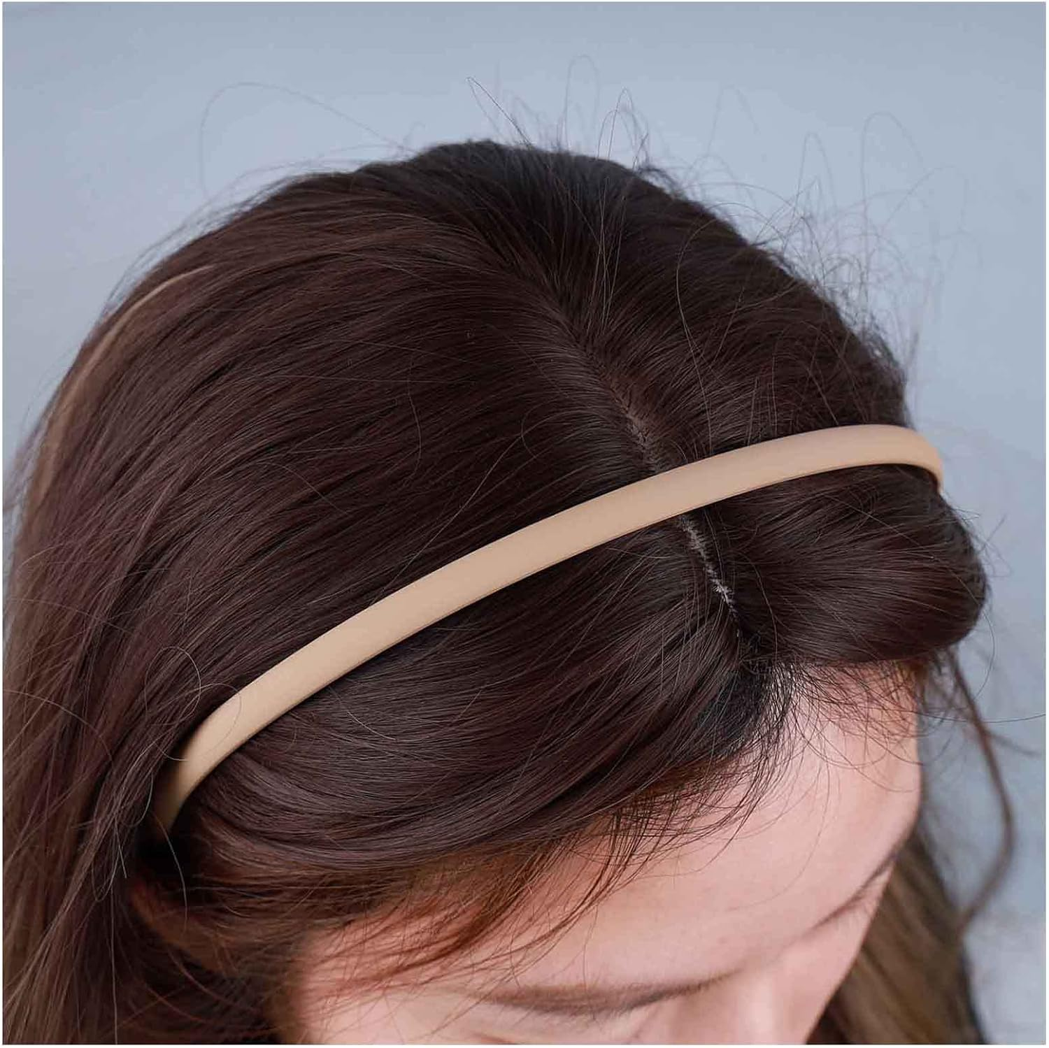 Yheakne Vintage Headband French Headband Hair Bands Multicoloured Resin Headbands Plastic Plain Hair Band Hoop Decorative Hairpiece Hair Accessories for Women and Girls (Pink)