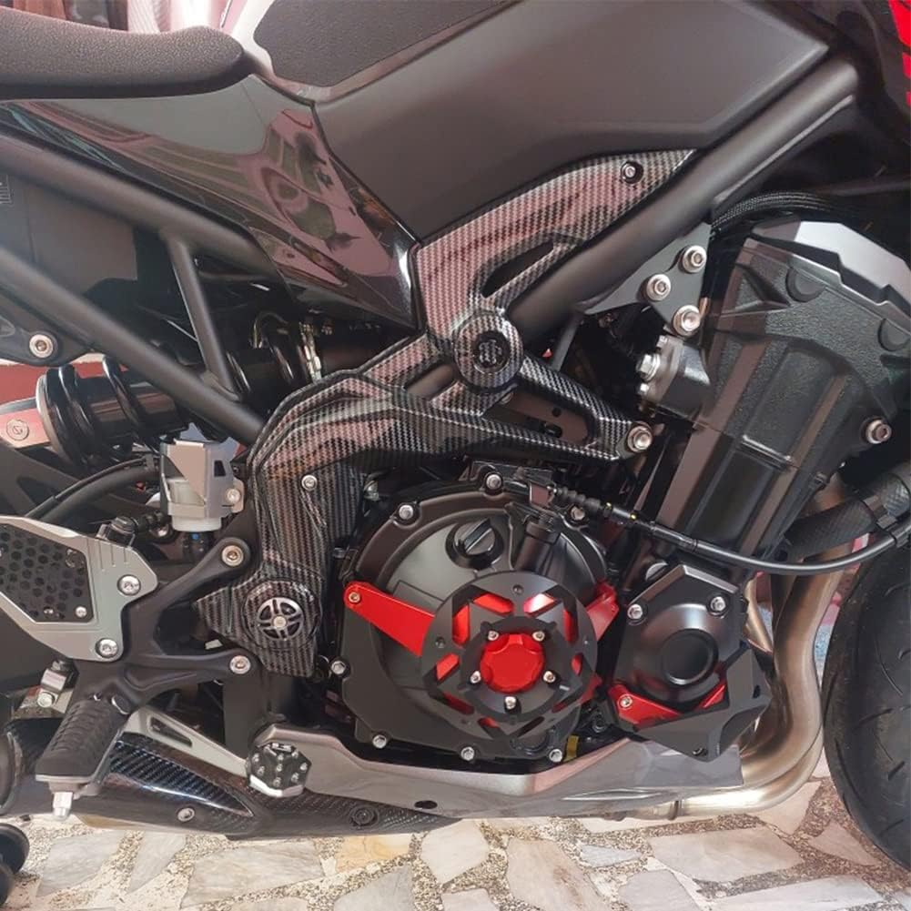 Motorcycle Injection Front Side Trim Panel Frame Body Cover Fairing Protection Decoration Kit for K-Awasaki Z900 ZR900 Z ZR 900 Z-900 2020 2021 2022 2023 Motorbike Accessories Parts (Carbon Look) image number 1