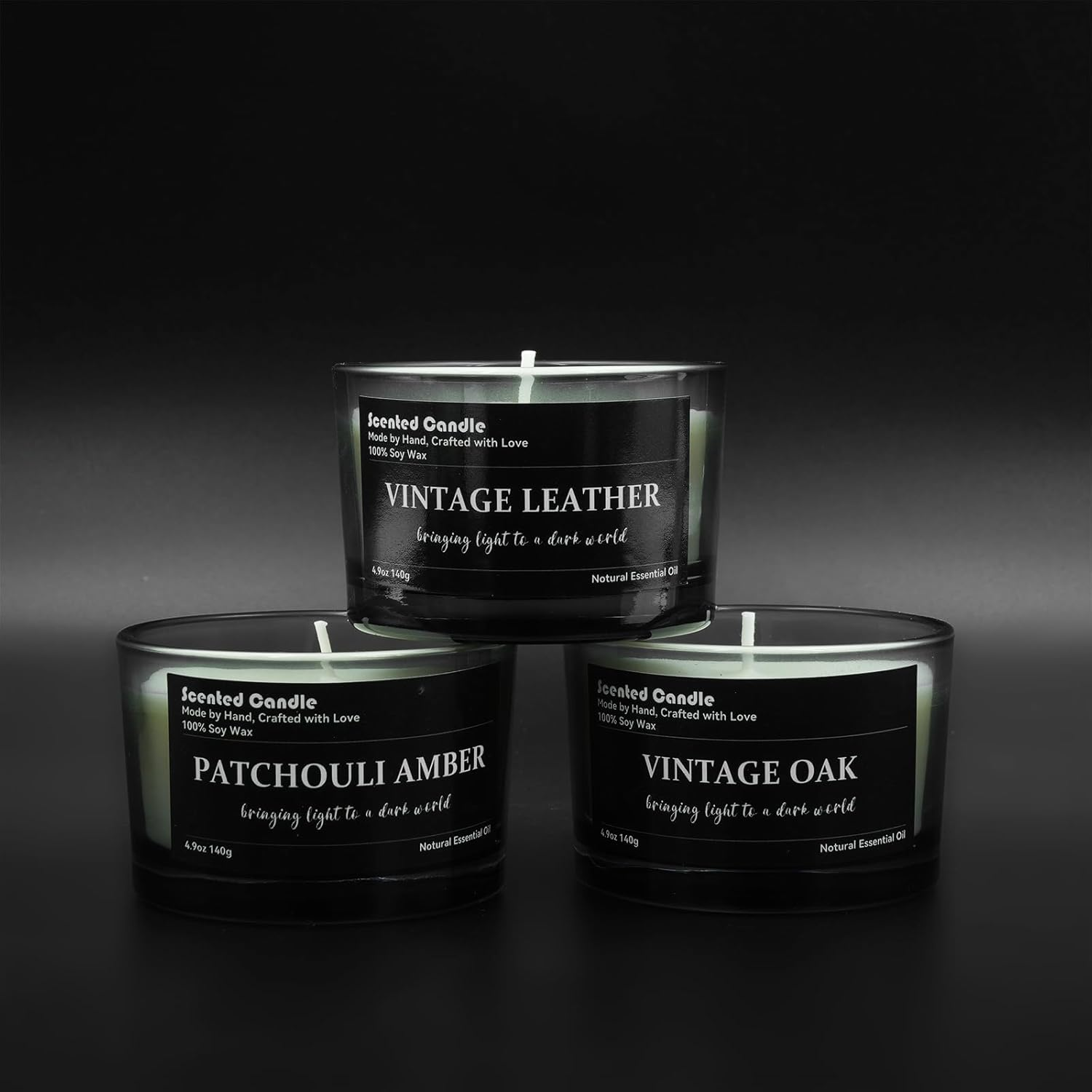 Minimalist Scented Candles for Men - 6 Pack Aromatherapy Candles Gifts Set for Birthday, Valentine, Christmas, Anniversary, Clean-Burning Soy Wax, Long-Lasting Fragrance Mood Enhancer image number 4