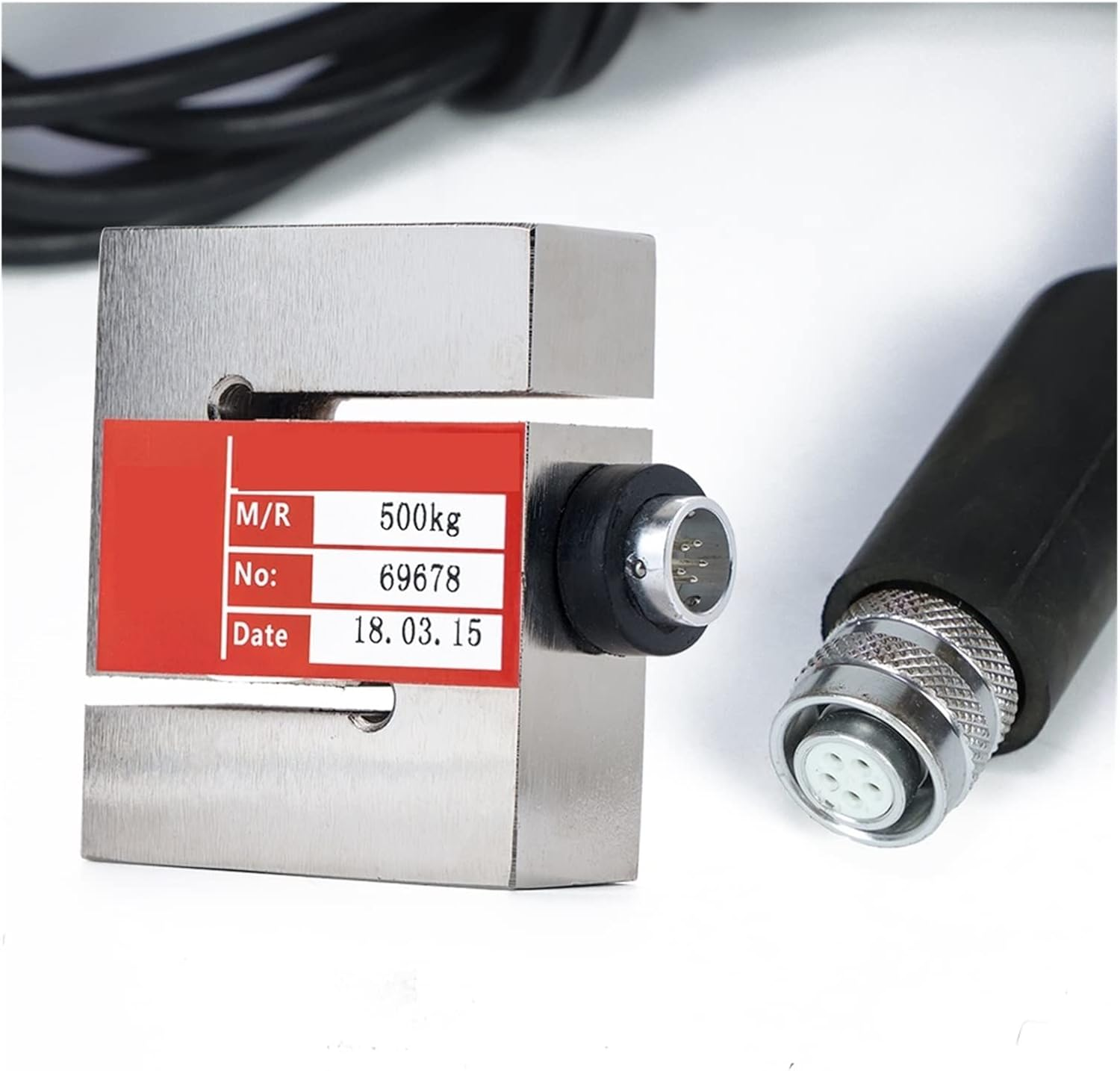 Load Cell Weighing Sensor, High Accuracy Metal Load Cell Tension and Compression Force Sensor Load Cell Alloy Steel 1000Kg Measuring Weight for Scale(1000Kg) image number 4