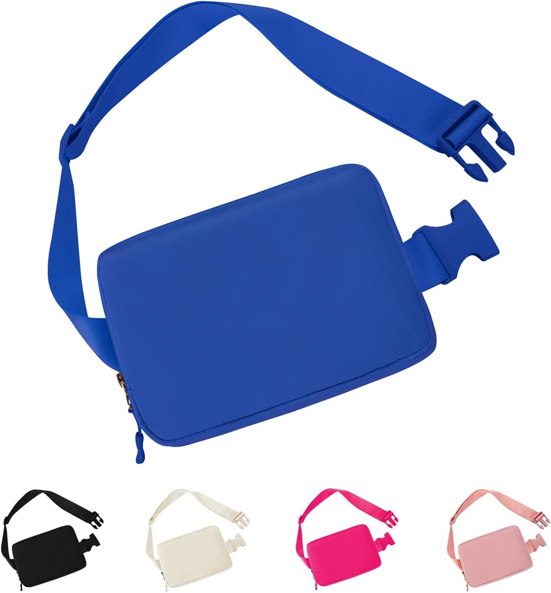 TDIFFUN Fanny Packs for Women Men, Fashion Waist Pack Small Belt Bag with Adjustable Strap for Running, Travel and Hiking, Fleece Cream, Small