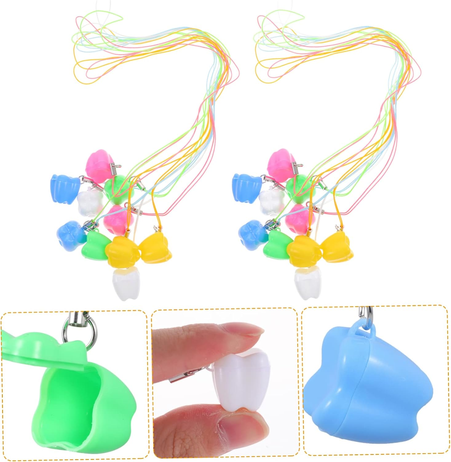 Yardwe 20Pcs Box Tooth Keepsake Box Mixed Style Lightweight Easy Open Teeth Holder for Memories Smooth Surface Personal Info Recording Present image number 4