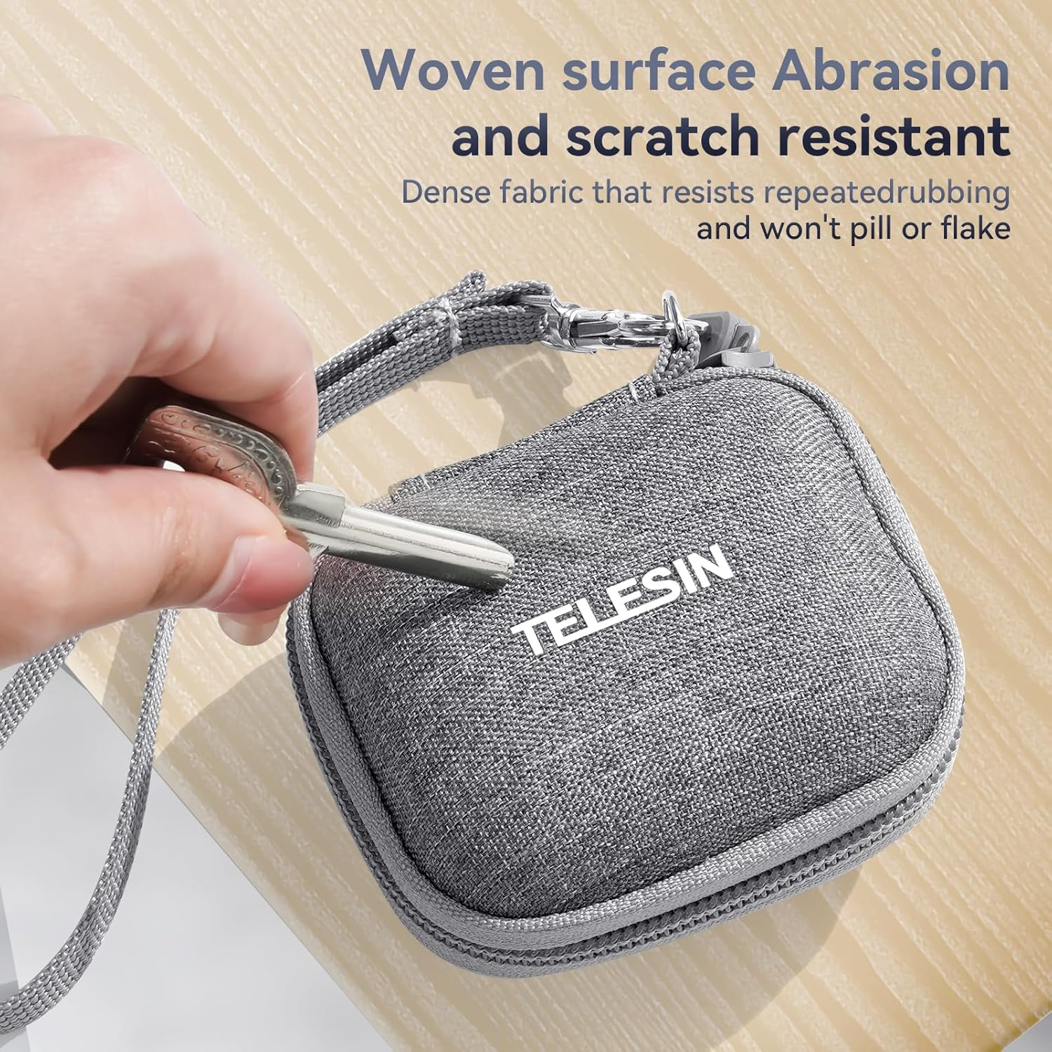 TELESIN Small Case Mini Case for Insta360 GO3 Go2 DJI Osmo Action 6 5Pro 4 3 Camera, Protective Carry Case Also Fit for GO PRO Hero 11 10 9 Black Lens Protector Accessories Portable Easy Carrying image number 2