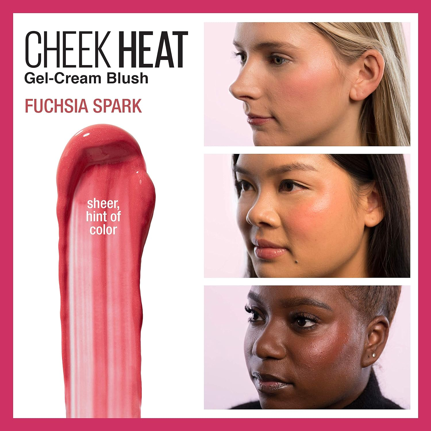 Maybelline New York Cheek Heat Gel Cream Blush - Fuchsia Spark image number 4