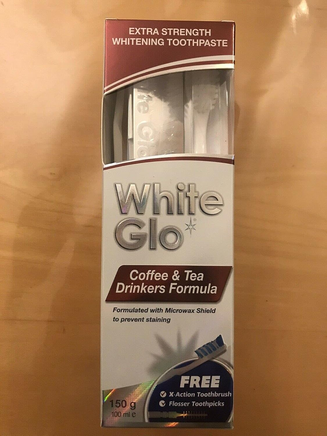 White Glo Coffee & Tea Drinkers Formula Whitening Toothpaste with Whitening Toothbrush 150 G image number 2